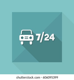 Automotive services 7/24 - Vector web icon