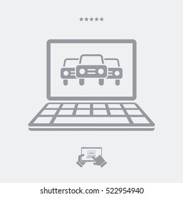 Automotive services online - Vector web icon
