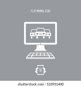 Automotive services online - Vector web icon