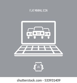 Automotive services online - Vector web icon