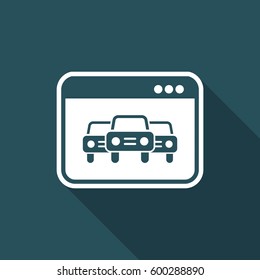 Automotive services online - Vector web icon