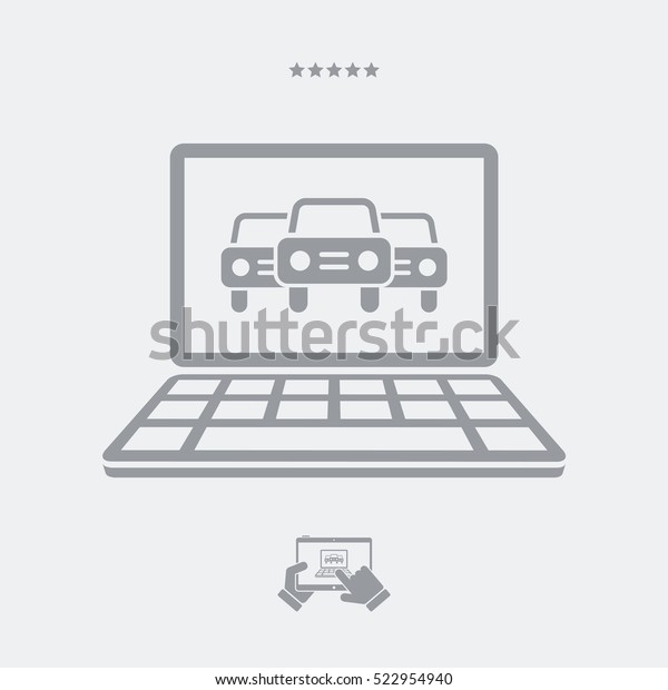 Automotive services
online - Vector web
icon