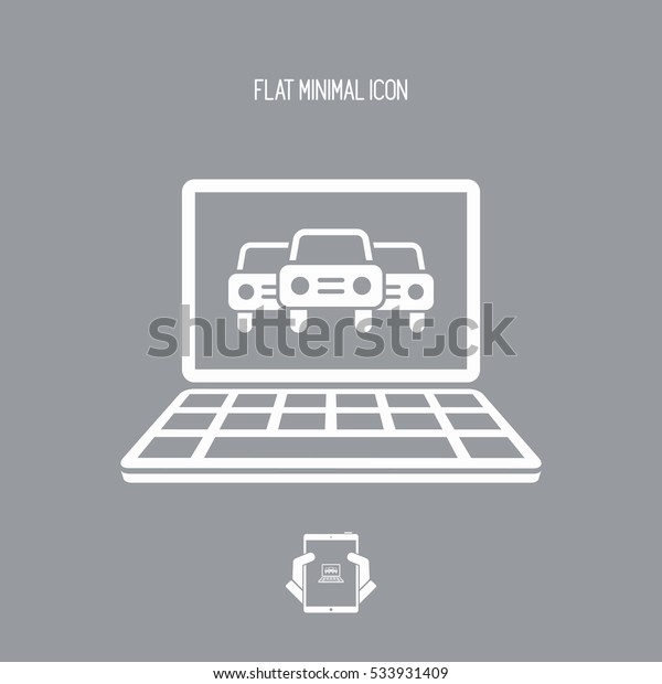 Automotive services\
online - Vector web\
icon