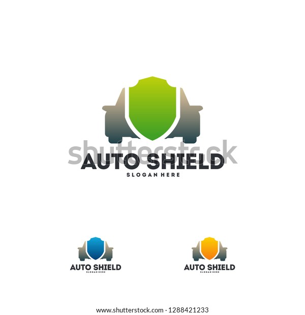 Automotive Shield logo designs concept vector,
Car Protect logo
template