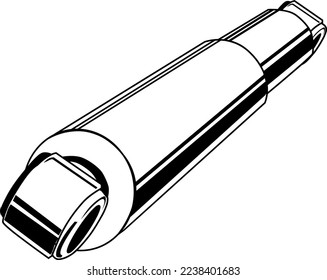 Automotive Shock Absorber Vector Illustration