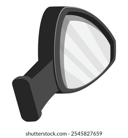 Automotive side mirror reflecting light, ensuring safety and visibility on the road