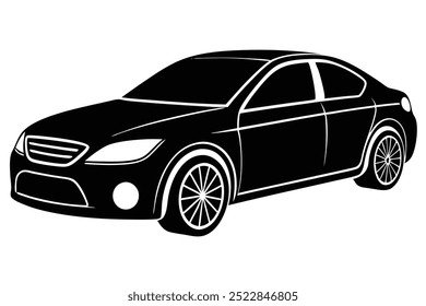 Ilustração de vetor de silhueta automotiva perfeita para projetos de design gráfico prontos para impressão