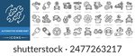 Automotive Spare Part icon. Spare Component, Replacement Part, Auto Spare, Car Part, Vehicle Component, Automotive Gear, Engine and Mechanical Part