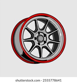 Automotive spare part illustration design