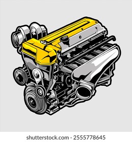 Automotive spare part illustration design