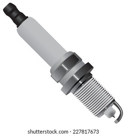 Automotive spark plug for motor gasoline engines. Vector illustration.