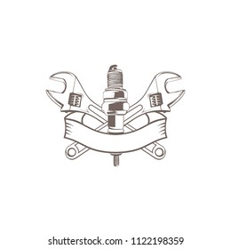automotive spark plug vectors