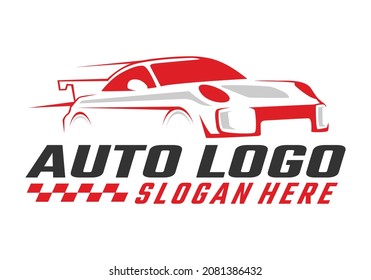 Automotive speed car logo design template