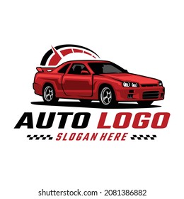 Automotive speed car logo design template