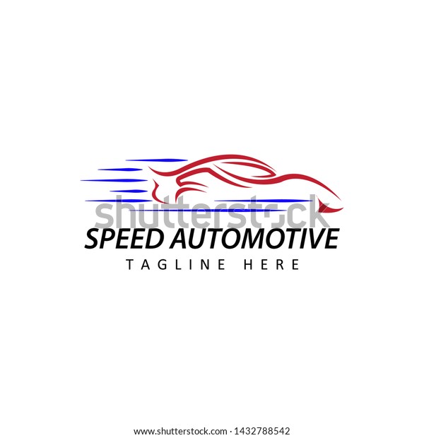 automotive speed car logo template design\
vector with isolated white\
background