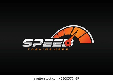 logotipo rápido de velocidad del velocímetro automotor