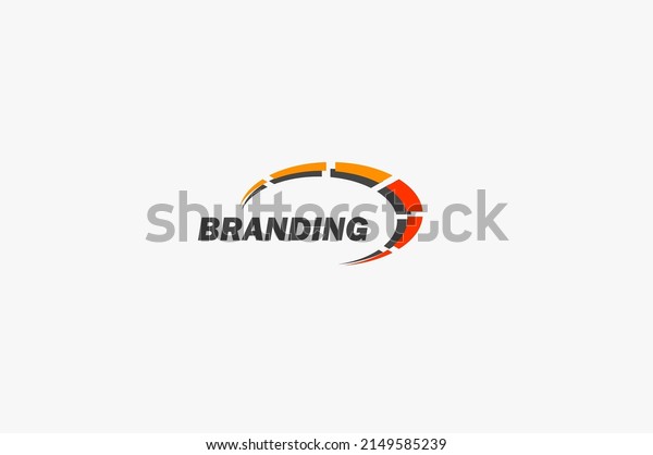Automotive speedometer\
speed fast logo\
design