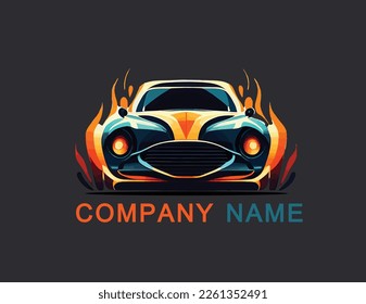 automotive sport car racing logo template
