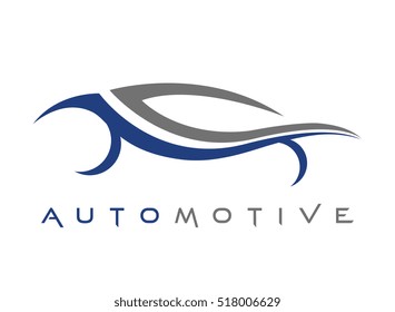 automotive or sports car line art logo