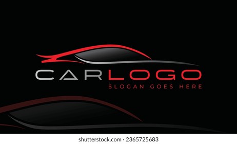 Automotive Sports Car, Modern Minimalist Sports Car Logo Template for Car Service