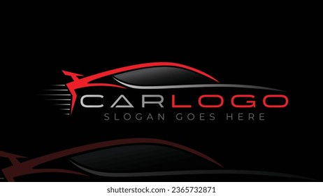 Automotive Sports Car, Modern Minimalist Sports Car Logo Template for Car Service