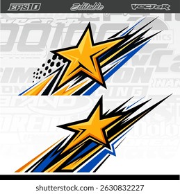 Automotive and sports sticker editable