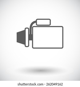 Automotive starter. Single flat icon on white background. Vector illustration.