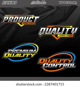 Automotive sticker and banner set vector premium