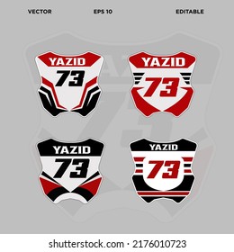 Automotive sticker decal motocross template 
