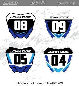 Automotive sticker decals concept for motocross