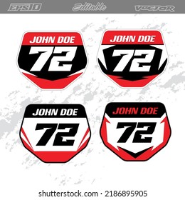 Automotive sticker decals concept for motocross