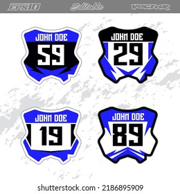 Automotive sticker decals concept for motocross