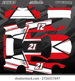 Automotive sticker design template editable