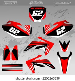 Automotive sticker livery wrap design vector
