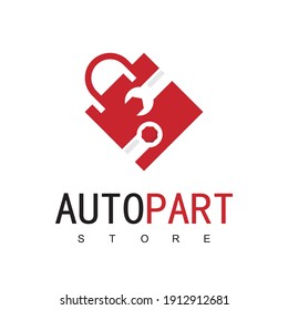 Automotive Store Logo Design Template. Shopping Bag Vector Design. 