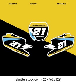 Automotive template sticker for motocross