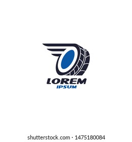 Automotive Tire With Wing Logo