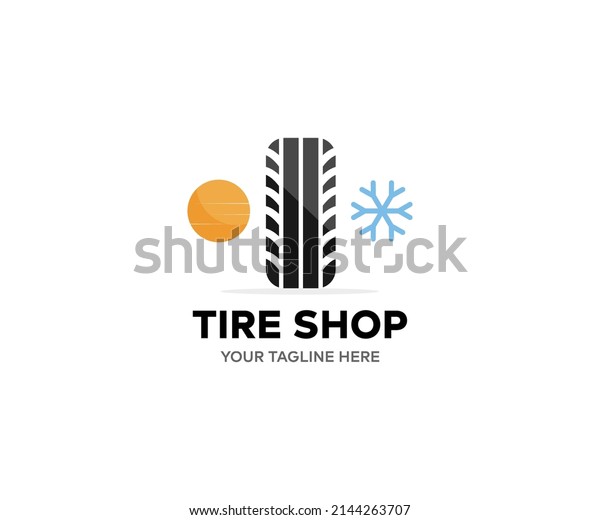 Automotive tires shop logo design. Car tire
shop and service vector design and
illustration.