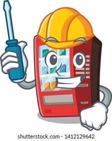 Automotive toy vending machine above cartoon table