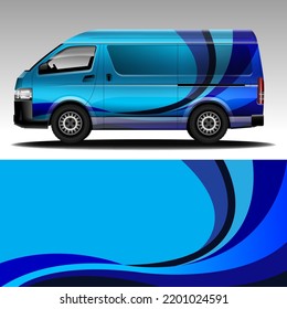 Automotive travel van wrap design template