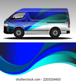 Automotive travel van wrap design template