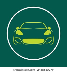 Automotive useful trendy icon satisfied abstract vector illustration artwork design