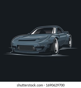 Automotive vector illustration, very cool to use or print for you automotive lovers