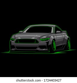 Automotive vector illustration, very cool to use or print for you automotive lovers