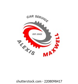 automotive vector logo image, text, top view. perfect for automotive businesses, auto repair shops, car washes and automotive companies