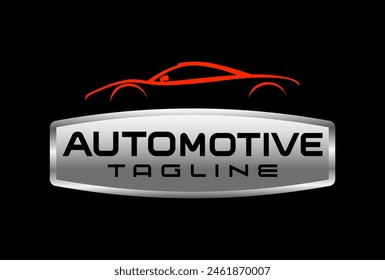 Automotive vector logo isolated template. Car Logo emblem. Vector illustration set of logo on Sports car theme. Car Garage silhouette isolated