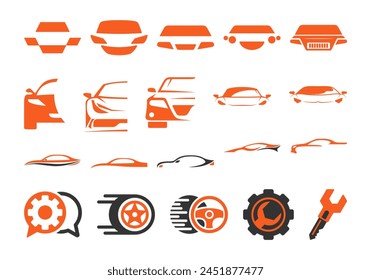 Automotive Vehicle Car Icon Set