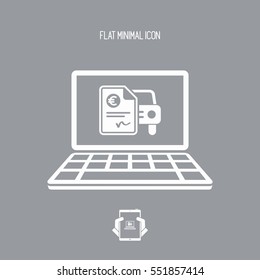 Automotive website - Configurator price application - Euro - Vector flat icon