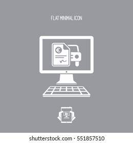 Automotive website - Configurator price application - Euro - Vector flat icon