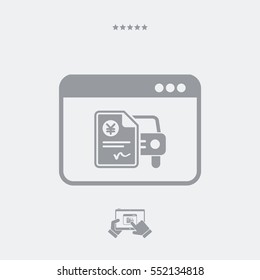 Automotive website - Configurator price application - Yen - Vector flat icon